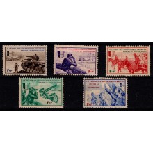 1945 - Frankrig - Lot med La Lègion Des Volontaires Francais - Frimærke - Ustemplet.